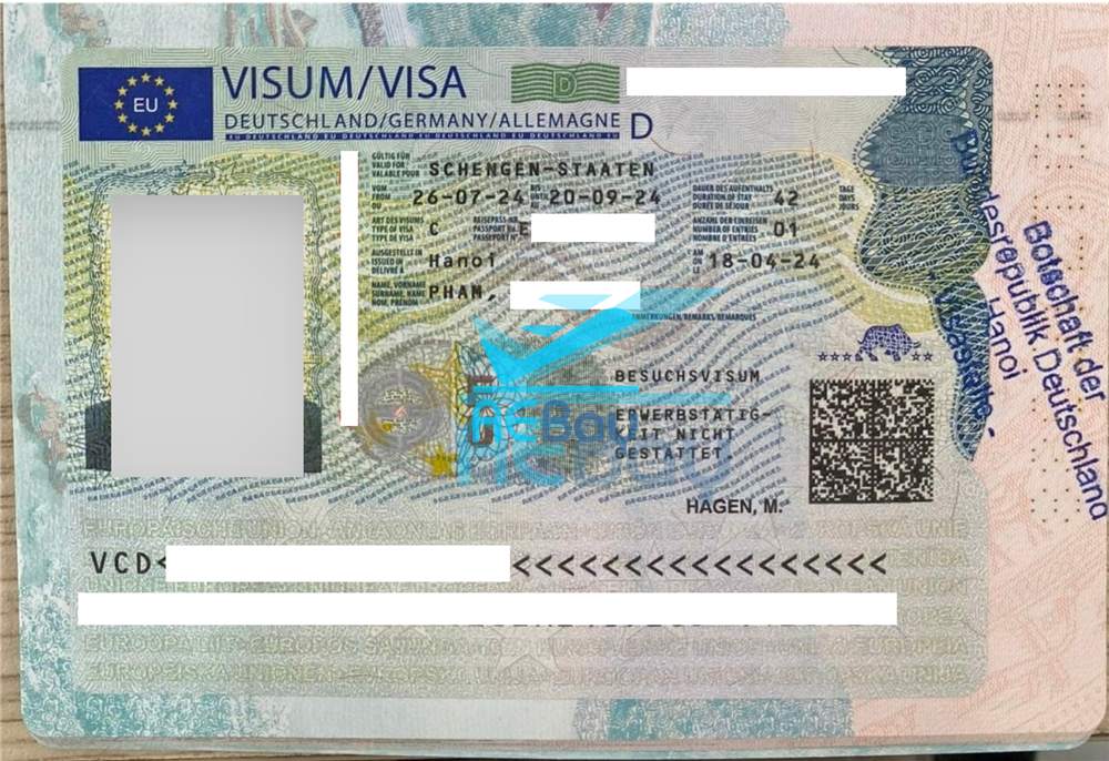 Visa Đức của chú T